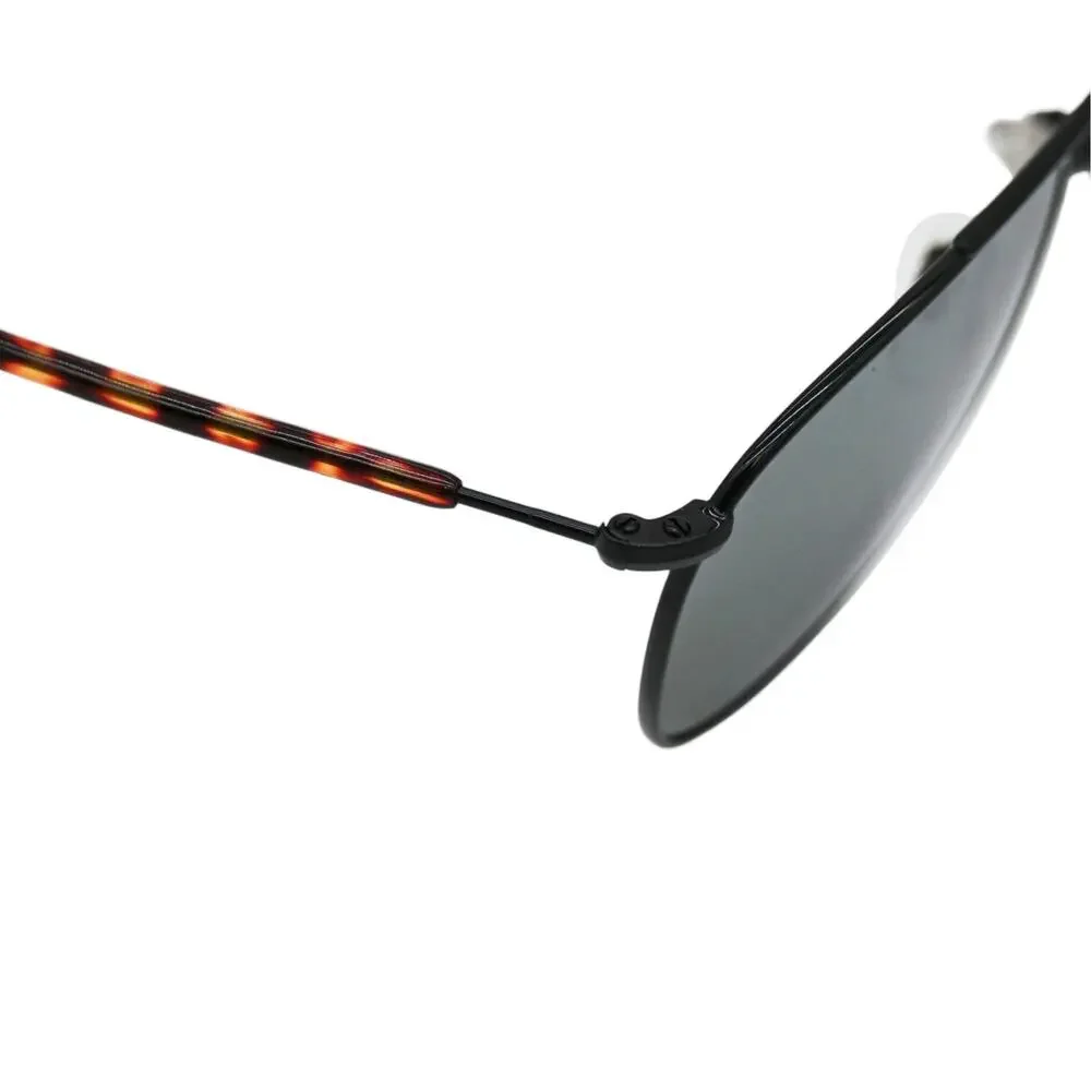 Ralph Lauren Black Metal Tortoise Mirrored Sunglasses PL 9501
